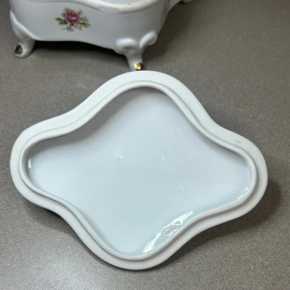 Vintage 1950’s Arbart Japan Porcelain Trinket, Jewelry box - Picture 5 of 12